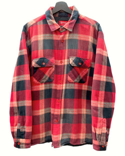 シュプリーム SUPREME 20AW Quilted Flannel Shirt キルティング フランネル シャツ 赤 長袖シャツ チェック レッド Lサイズ 104MT-458