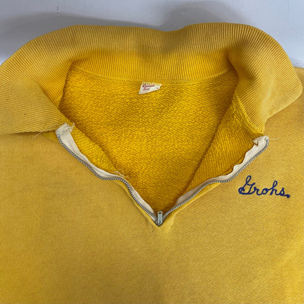 【曜日割引対象外】 ヴィンテージ vintage 60's RUSSELL SOUTHERN CO. Russell Athletic USA製 ハーフジップ 半袖 スウェット イエロー Mサイズ 201MT-4869 VB