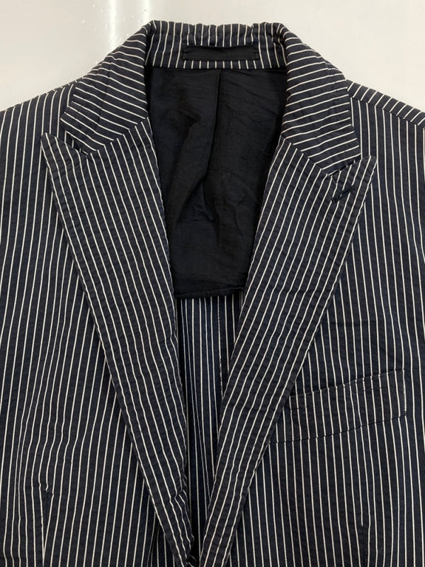 スティレラティーノ STILE LATINO TAILORED JACKET テーラード ジャケット シングル ブレザー 紺 サイズ 44 ジャケット ストライプ ネイビー 104MT-2134