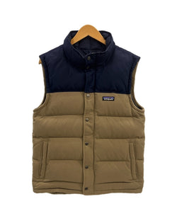 パタゴニア PATAGONIA 2015年製 Bivy Down Vest ビビーダウンベスト アウトドア 茶 紺 バイカラー 27586FA15 ベスト ベージュ Sサイズ 101MT-5127