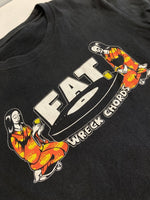 ヴィンテージ vintage FAT WRECK CHORDS ファット レック コーズ 黒 Tシャツ ブラック 101MT-3935