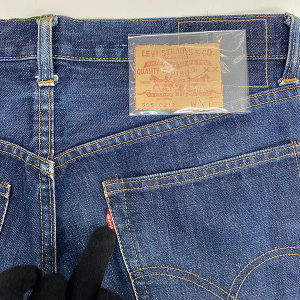 【曜日割引対象外】 リーバイス Levi's 60's 70's 505 BIG E USA製 濃紺 デニム ブルー W34 L32サイズ 201MB-1038 VB