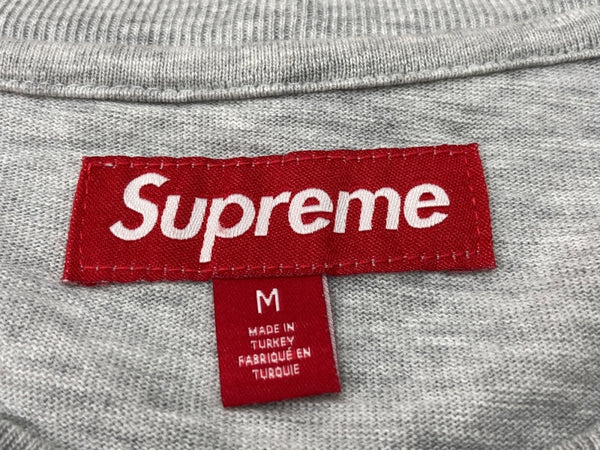 シュプリーム SUPREME Old English L/S Top オールド イングリッシュ ロゴ 長袖 カットソー ロンT 灰 ロンT 刺繍 グレー Mサイズ 104MT-1526