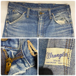 【曜日割引対象外】 ラングラー Wrangler 60's 12MWZ Slim Tapered Denim Pants USA製 デニム ブルー 32×34サイズ 201MB-1040 VB