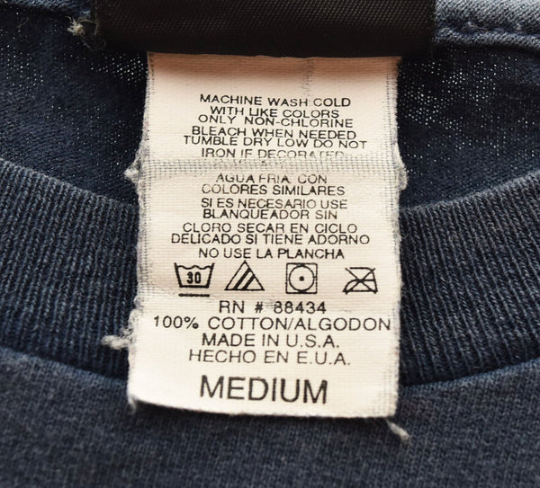 バンドTシャツ BAND-T AERO SMITH JUST PUSH PLAY WORLD TOUR エアロスミス 00's Tシャツ ネイビー Mサイズ 103MT-2605