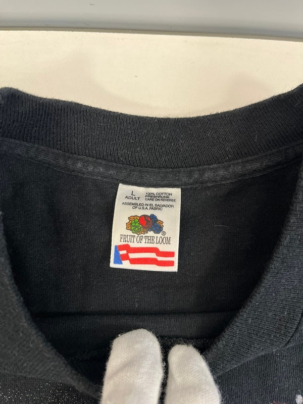 US US古着 90s ©1996 RAZOR Cry No More アメコミ レザー クライノーモア プリント コミックTシャツ Tシャツ ブラック Lサイズ 101MT-4668