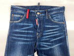 ディースクエアード DSQUARED2 Blue With Paint Pattern Lettering Printed ペイント デニム パンツ Cool Guy Jean ボタンフライ ジーンズ Gパン スキニー 加工 青 ロゴ S74LB1074 デニム ブルー サイズ 42 104MB-316