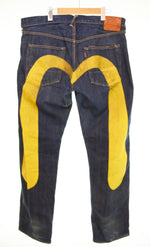 エヴィス EVISU Lot2000 No2 イエロービッグカモメ デニムパンツ LOT2000 デニム ブルー 38 103MB-551