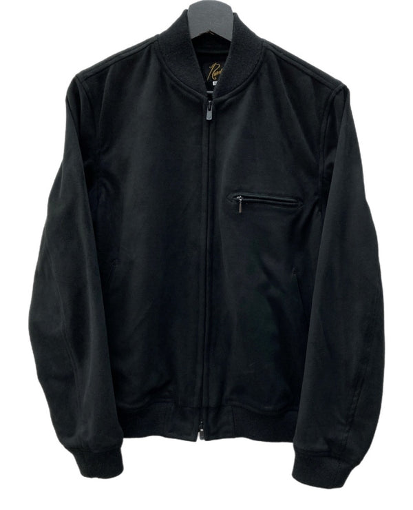 ニードルス Needles OLD オールド BB Jacket Synthetic Suede ベースボールジャケット ブルゾン ボンバージャケット シンセティック スエード ダブルジップ BLACK 黒 ジャケット ブラック XSサイズ 104LT-181
