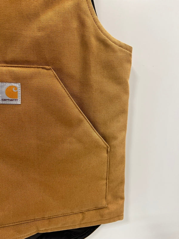 カーハート Carhartt CARHARTT DUCK VEST ARCTIC QUILT LINED ダックベスト 茶 V01-BRN ベスト ベージュ Mサイズ 101MT-5125