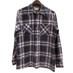 【曜日割引対象外】 ヴィンテージ vintage 60's Weareis gold チェックシャツ 長袖シャツ ブルー Mサイズ 201MT-4269 VB
