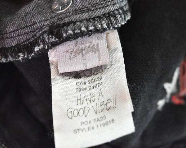 ステューシー stussy  Washed Canvas Big OL デニムパンツ W32 116618 デニム ブラック 32 103MB-576