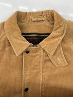 ラルフローレン RalphLauren CORDUROY COAT コーデュロイ コート カバーオール ダブルジップ ロング アウター ジャケット キャメル 茶 コート 無地 ベージュ Lサイズ 104MT-1730