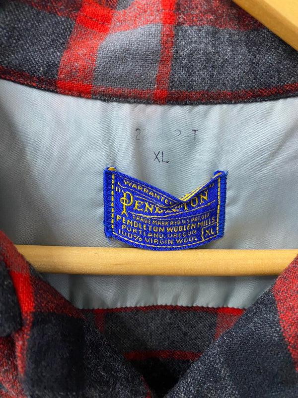 ペンドルトン PENDLETON 50s ウールシャツ ヴィンテージ 長袖シャツ チェック レッド XLサイズ 201MT-2298