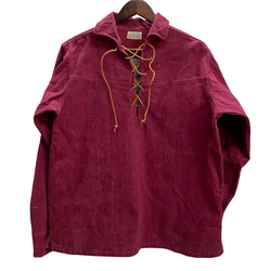 【曜日割引対象外】 ヴィンテージ vintage Punderson 60's 70's レースアップ デニムプルオーバーシャツ ジャケット ワインレッド 201MT-4872 VB