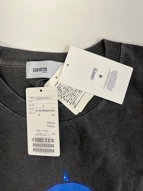 コンバース CONVERSE TOKYO ぼっち・ざ・ろっく！ 美好よしみ GRAPHIC TEE UNISEX 墨黒  A2859UTS017 Tシャツ ブラック フリーサイズ 101MT-4825