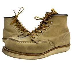 【曜日割引対象外】 レッドウィング RED WING 6inch Classic Moc スエード USA製 8173 メンズ靴 ブーツ ワーク ベージュ 25cmサイズ 201-shoes1563 VB