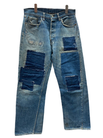 リーバイス Levi's 501 BIG E 60s 60年代 Vintage ヴィンテージ ジーンズ デニムパンツ ジーパン ボタン裏6 足長R 赤耳 青 無地 デニム ブルー 104MB-179
