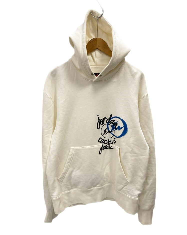 ジョーダン JORDAN NIKE × fragment design × TRAVIS SCOTT ナイキ フラグメント トラヴィス スコット  AIR JORDAN Hoodie 白 DJ0615-133 パーカ プリント ホワイト Mサイズ 101MT-2399 | 古着通販のドンドンサガール