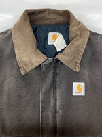 カーハート Carhartt DUCK TRADITIONAL JACKET ダック トラディショナル ジャケット ジップアップ デトロイト ワーク アウター 黒 ジャケット ロゴ ブラック 104MT-1768