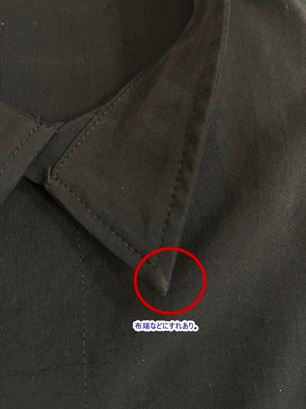 ヨウジ ヤマモト YOHJIYAMAMOTO POUR HOMME プールオム TUXEDO STAND COLLAR BLOUSE 黒 ブラウス 無地 HD-B10-500 サイズ2 長袖シャツ ブラック 101MT-4292