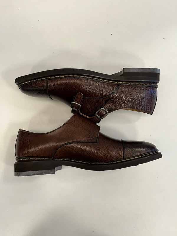 バーウィック Berwick ストレートチップ ダブルモンクストラップシューズ Vibramソール 5245 メンズ靴 ローファー ブラウン サイズ7 101sh-2249