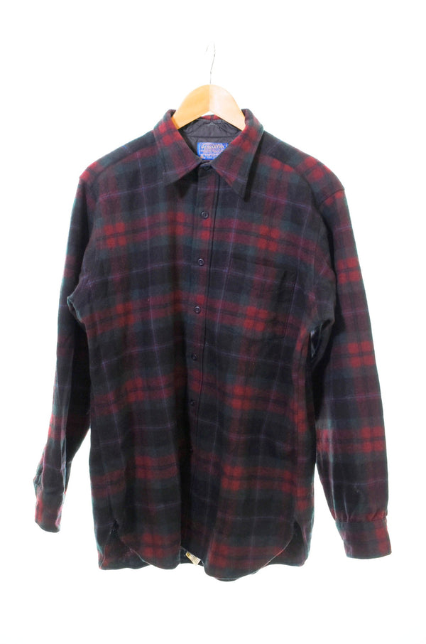 ペンドルトン PENDLETON ウール チェック シャツ 赤 長袖シャツ レッド Lサイズ 103MT-903