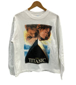 ヴィンテージ vintage 90's 90年代 FREEZE TITANIC タイタニック ©1998 映画 ムービー アメリカ製 MADE IN USA スウェット ホワイト Lサイズ 101MT-4113