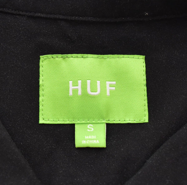 ハフ HUF DICE WOVEN TOP S/S RAYON SHIRT ダイス サイコロ オープンカラー レーヨンシャツ BU00155 半袖シャツ ブラック Sサイズ 103MT-2539