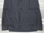 スティレラティーノ STILE LATINO TAILORED JACKET テーラード ジャケット シングル ブレザー 紺 サイズ 44 ジャケット ストライプ ネイビー 104MT-2134