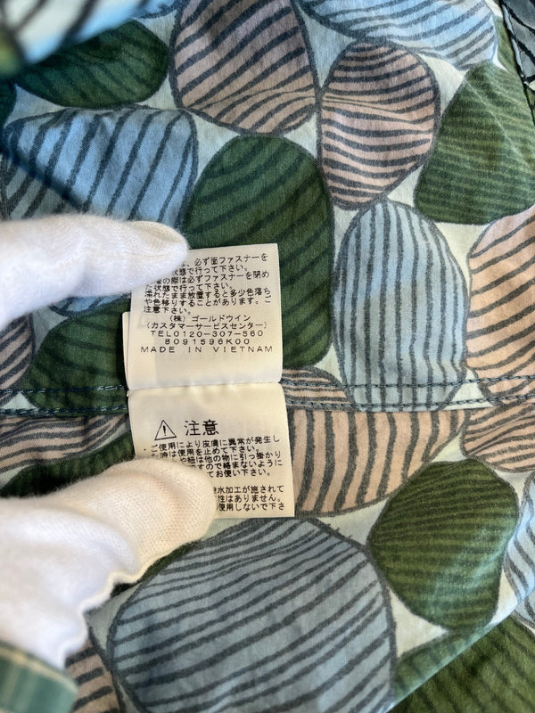 ノースフェイス THE NORTH FACE NOVELTY COMPACT JACKET コンパクトジャケット ナイロンジャケット フーディ ジップアップ ライトアウター 総柄 NPW71535 ジャケット ブルー Sサイズ 101LT-225