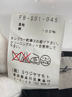 ヨウジヤマモト Yohji Yamamoto 変形スカート ペンシル ポケット 膝丈 黒 スカート 無地 ブラック 104LB-5