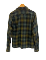 ヴィンテージ vintage 50s~60s 50's 60's Stanwood casuals ウールチェック 開襟シャツ オンブレ ヘビネル 緑  長袖シャツ マルチカラー 101MT-4936
