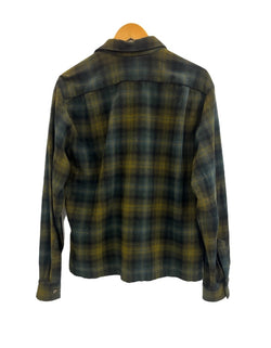 ヴィンテージ vintage 50s~60s 50's 60's Stanwood casuals ウールチェック 開襟シャツ オンブレ ヘビネル 緑  長袖シャツ マルチカラー 101MT-4936