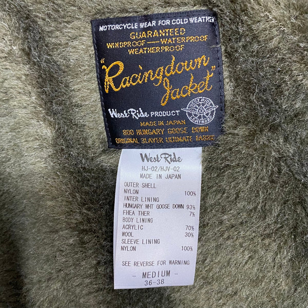 ウェストライド WESTRIDE キルティングベスト ベスト グリーン Mサイズ 201MT-4243