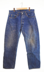 リーバイス Levi's 70s 501 66後期 ボタン裏6 赤耳 70's チェーン セルビッジ デニム ブルー 35/33 103MB-554