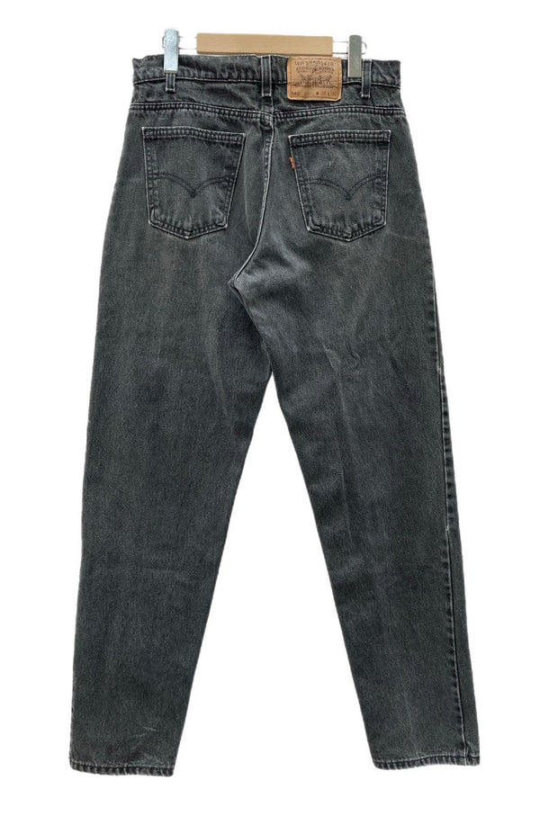 リーバイス Levi's 90s 90年代 550 後染め ブラック ジーンズ ジーパン USA製 ジッパーフライ ボタン裏515 無地 デニム ブラック W32 L32 104MB-296