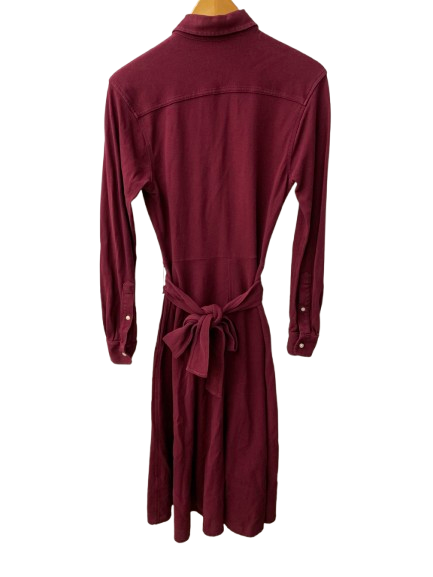 ラルフローレン POLO RALPH LAUREN バーガンディ シャツワンピース ワンピース レッド 201LT-419