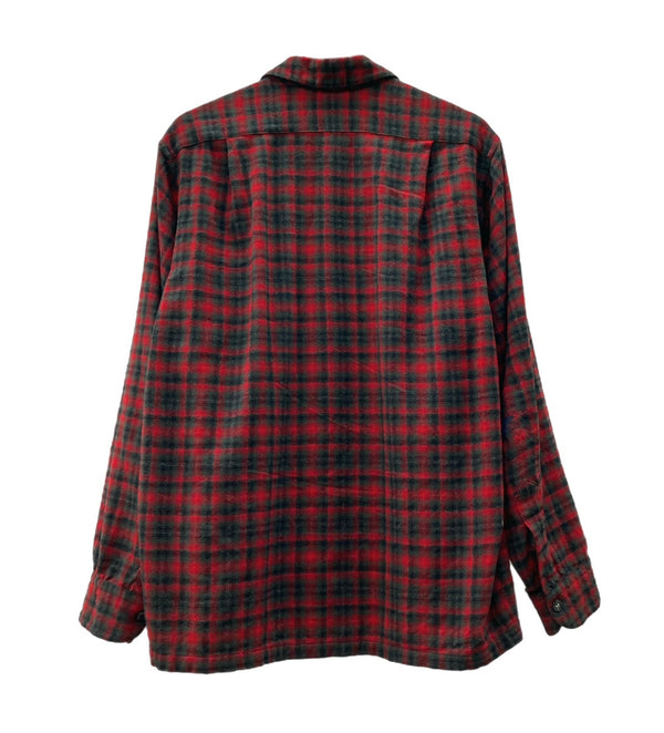 ペンドルトン PENDLETON 50's 50年代 Vintage ヴィンテージ ボードシャツ 開襟 オープンカラー ウールシャツ 赤 緑 黒 長袖シャツ チェック マルチカラー Mサイズ 104MT-1308