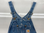 カーハート Carhartt DENIM OVERALL デニム オーバーオール ジップフライ アウトドア 薄手 ワーク つなぎ オールインワン インディゴ 青 ロゴ R07-DST つなぎ・オーバーオール ブルー サイズ 32 104MB-314