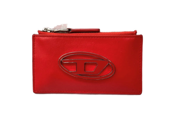 ディーゼル DIESEL FRAGMENT CASE フラグメント ケース Dロゴ ミニ 財布 カード コイン 赤 財布・ケース クレジットカードケース ロゴ レッド 104W-20