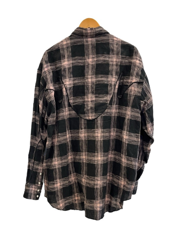 ダイリク DAIRIKU 24SS Linen Check Western Over Shirt チェックウエスタンオーバーシャツ 24SS S-12 長袖シャツ マルチカラー Mサイズ 101MT-4930