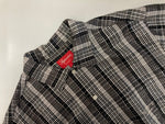 シュプリーム SUPREME Metallic Plaid S/S Shirt Black 23SS メタリック 半袖 シャツ 黒 ロゴ 半袖シャツ チェック 半袖シャツ ブラック Lサイズ 101MT-2860