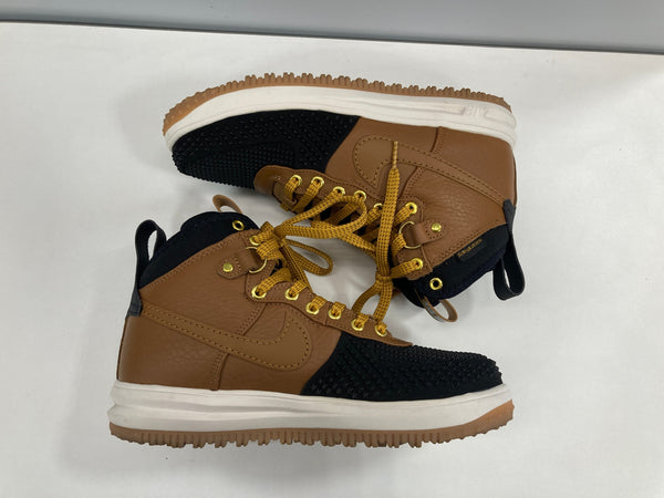 ナイキ NIKE Lunar Force 1 High Duckboot Yale Brown/Black/Gold Tone ルナフォース1  ダックブーツ エール ブラウン/ブラック 805899-202 メンズ靴 スニーカー ブラウン 26cm 101sh-1957