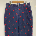 【曜日割引対象外】 ポロラルフローレン POLO RALPH LAUREN 90's ロブスター刺繍 コーデュロイパンツ USA製 ボトムスその他 ネイビー 32/32サイズ 201MB-1188 VB