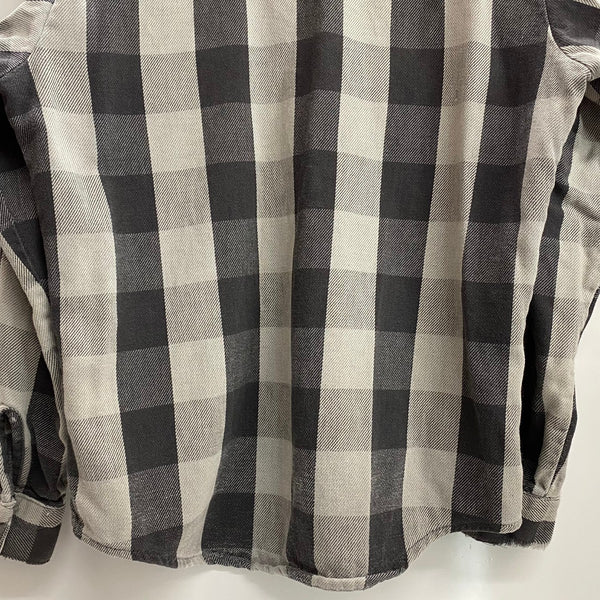 【曜日割引対象外】 ファイブブラザー FIVE BROTHER 80's ネルシャツ グレー USA製 長袖シャツ ブラック Mサイズ 201MT-4515 VB