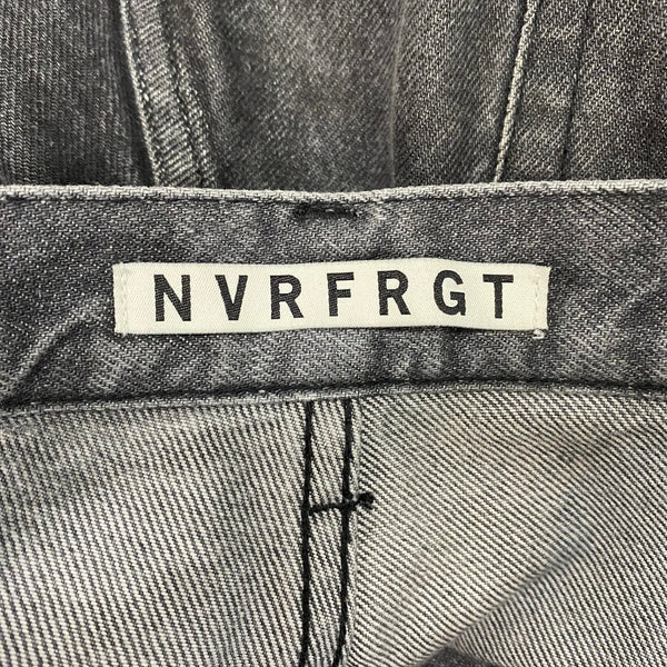 【曜日割引対象外】ネヴァーフォーゲット NVRFRGT STUDIOUS別注 フォイル コーテッド ツイステッド ジーンズ FOIL COATED 3D TWISTED JEANS EXST242P03 デニム ブラック 2サイズ 201MB-1010