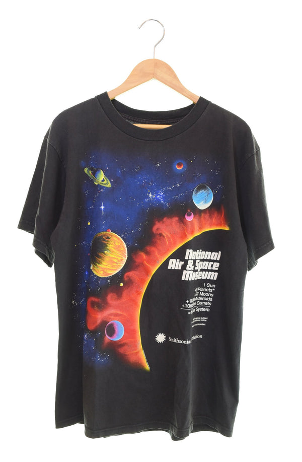ヴィンテージ Vintage 90s PETER KULL national air and space museum 国立航空宇宙博物館 90's  Tシャツ ブラック Lサイズ 103MT-2780