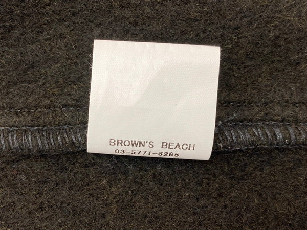 ブラウンズビーチ BROWN'S BEACH JACKET ビーチクロスベスト 三角タグ 刻印ボタン ゴマ塩 茶色 サイズ 38 ベスト 無地 ブラウン 104MT-1939