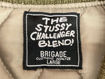 ステューシー STUSSY × チャレンジャー CHALLENGER Blend Ice Cream Work Vest ブレンド アイスクリーム ワーク キルティング バック刺繍 KHAKI 緑 ベスト ワンポイント カーキ Lサイズ 104MT-1752